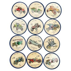 Jell-O Hostess Picture Wheel Cars Automobiles 12pc Random Bundle 1900s Blue